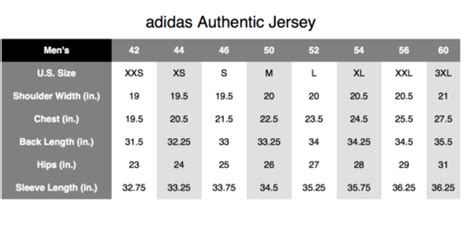 adidas replica jersey size chart|adidas authentic jersey size chart.